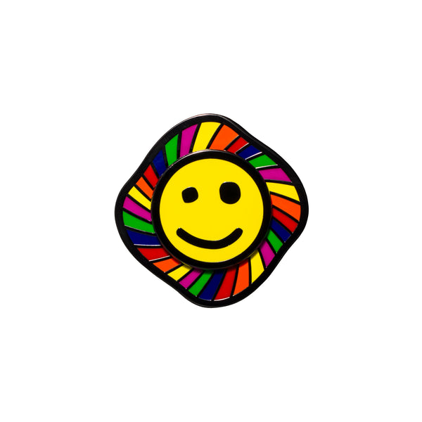 YOU RANDOM AF - Technicolor Smiley Face Pin